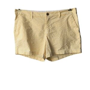 Old Navy Yellow/White Gingham Everyday Shorts Lightweight Cotton 14